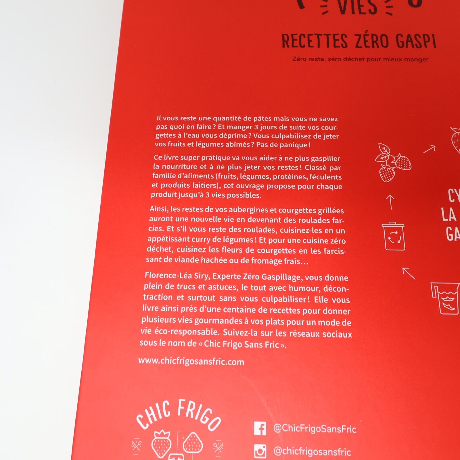 2018 1-2-3 Vies Recettes Zero Gaspi Florence-Léa Siry Cuisine Écologie Glénat HC