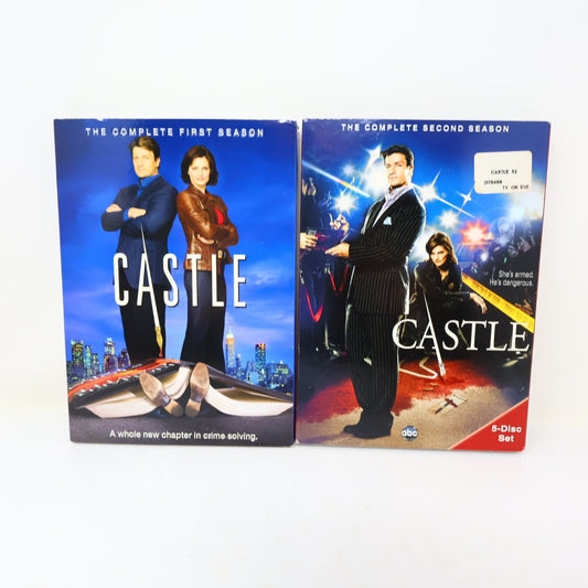 Castle 2 DVD Lot Seasons #1-2 Set Nathan Fillion Factory Sealed Region 1 NTSC
