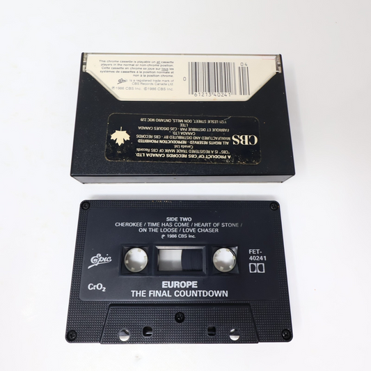 Europe The Final Countdown Cassette Rock Carrie/On The Loose 1986 FET-40241