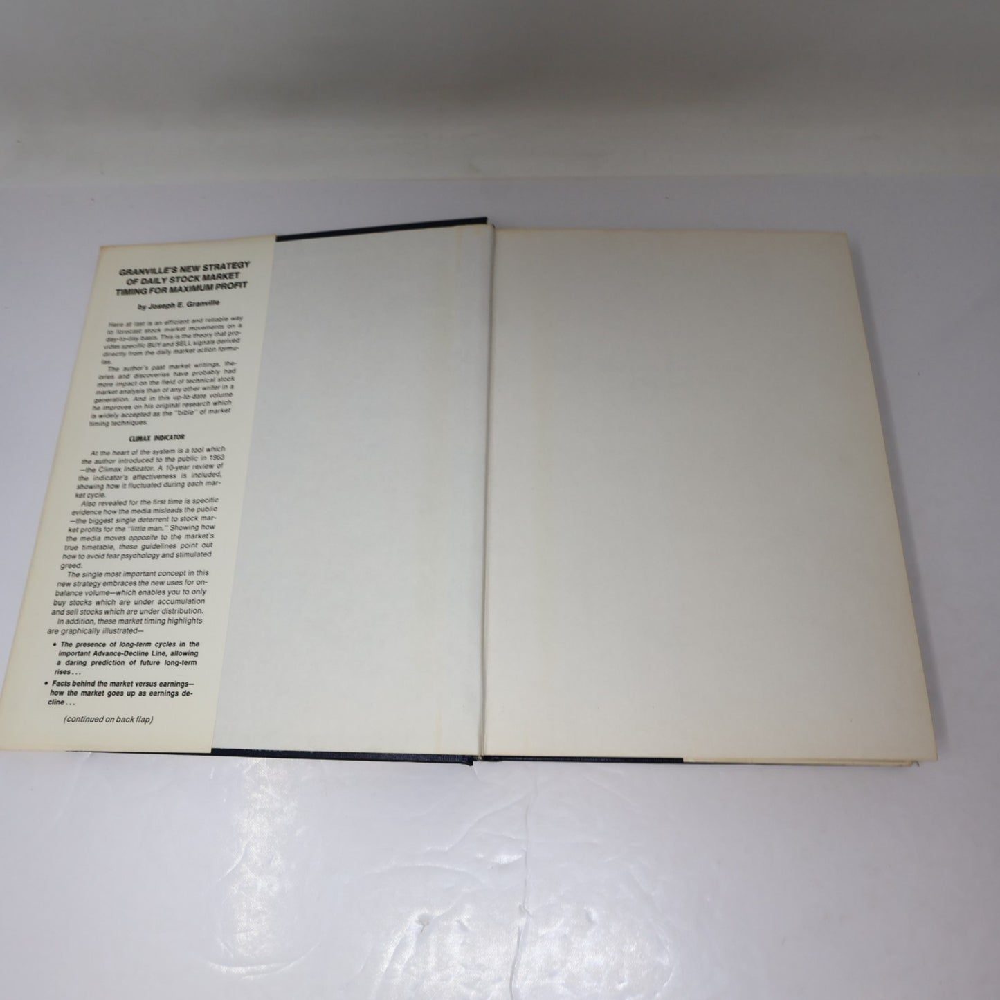 Granville's New Strategy of Daily Stock Market Timing For Maximum Profit 1981 HC