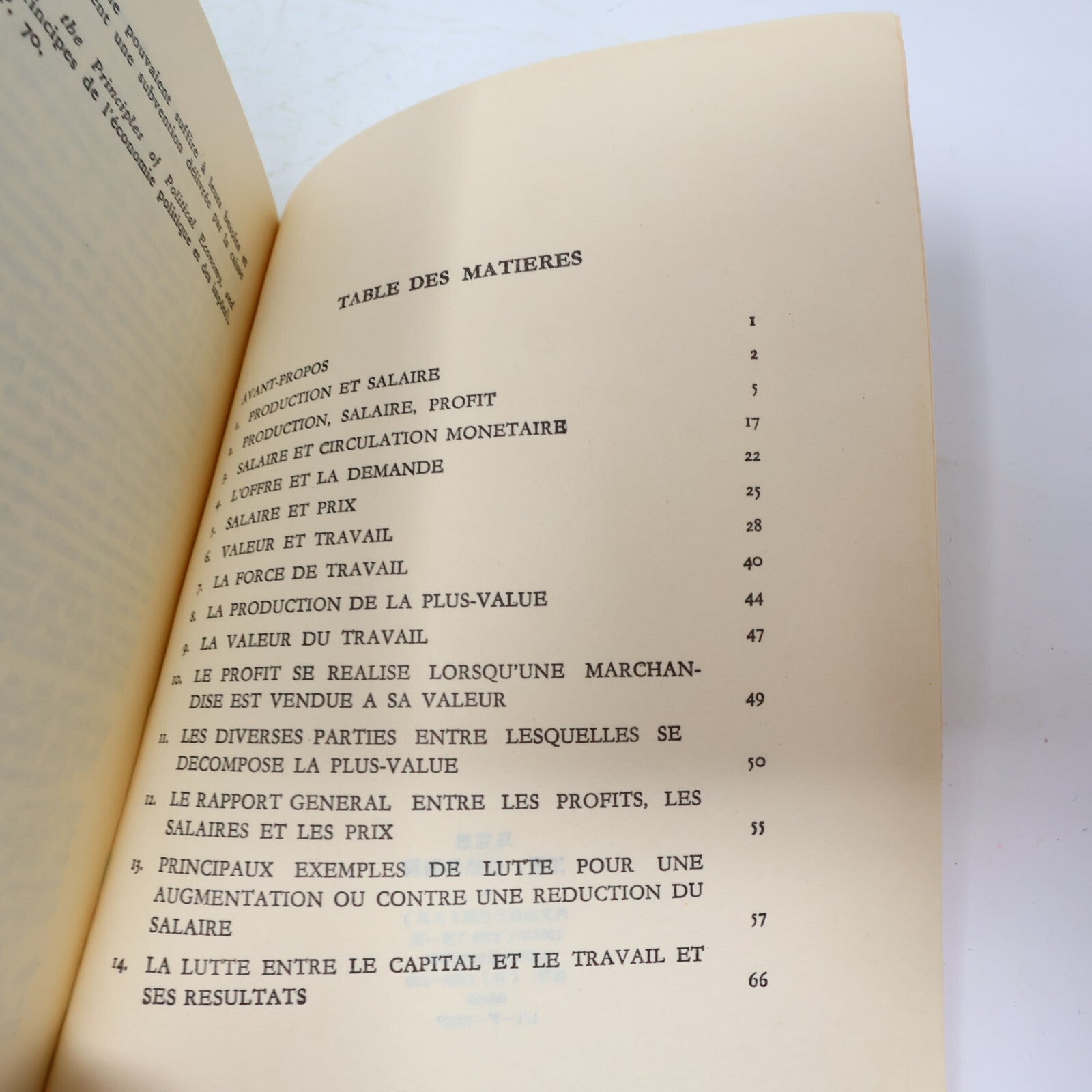1975 Salaire Prix et Profit Karl Marx Éditions en Langues Étrangères Pékin Livre