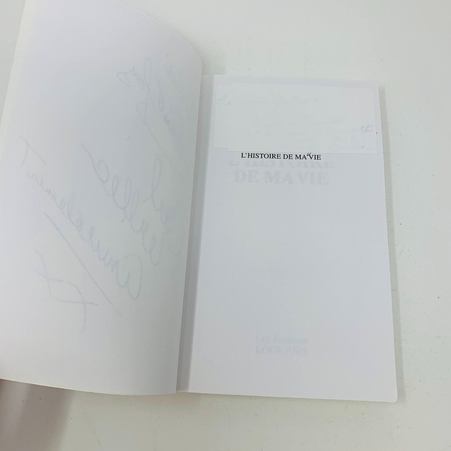 1994 Chantal Pary L'Histoire de ma Vie Livre Signé Éditions Logiques Biographie