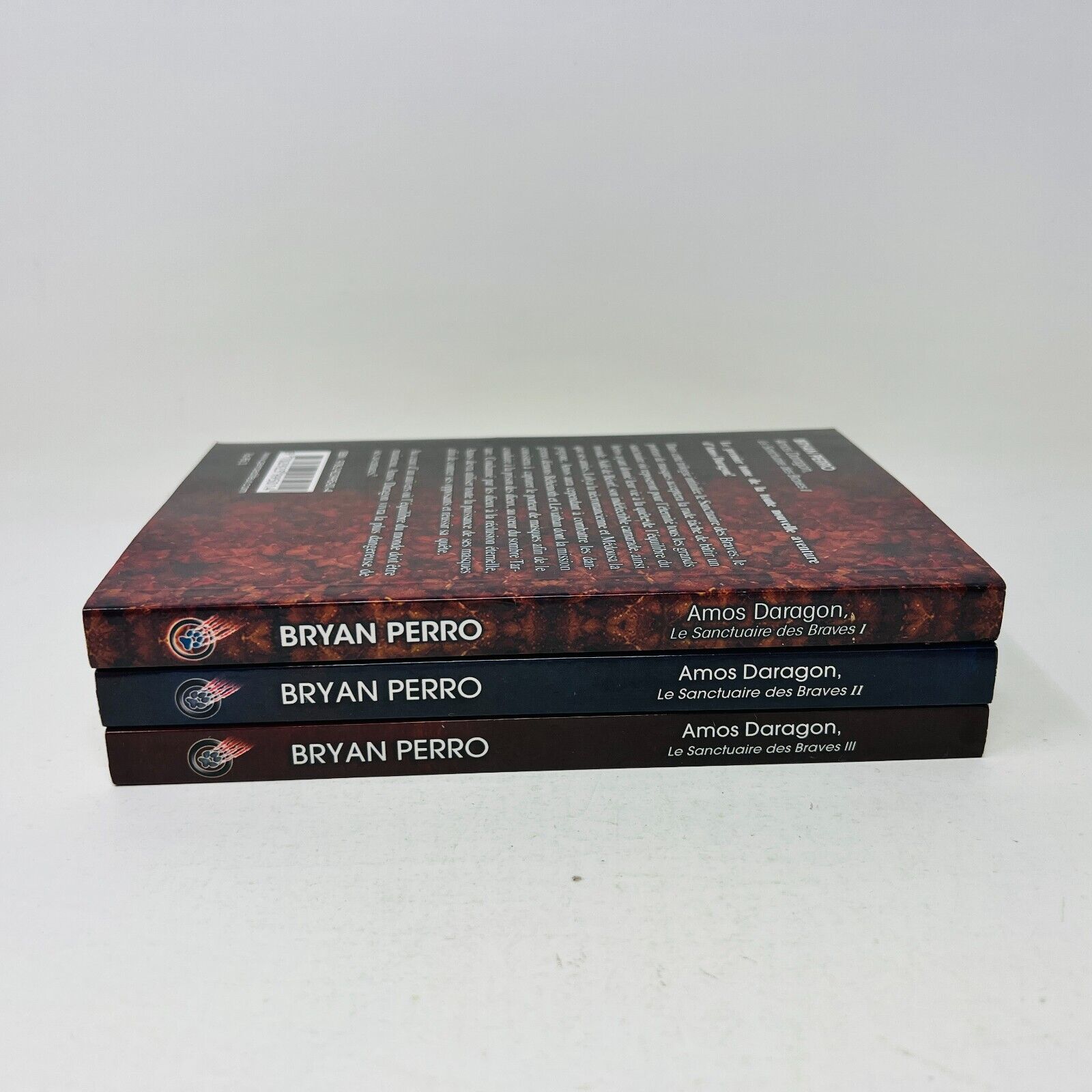 Lot Amos Daragon Le Sanctuaire des Braves #1-3 Série Complète Bryan Perro Livres