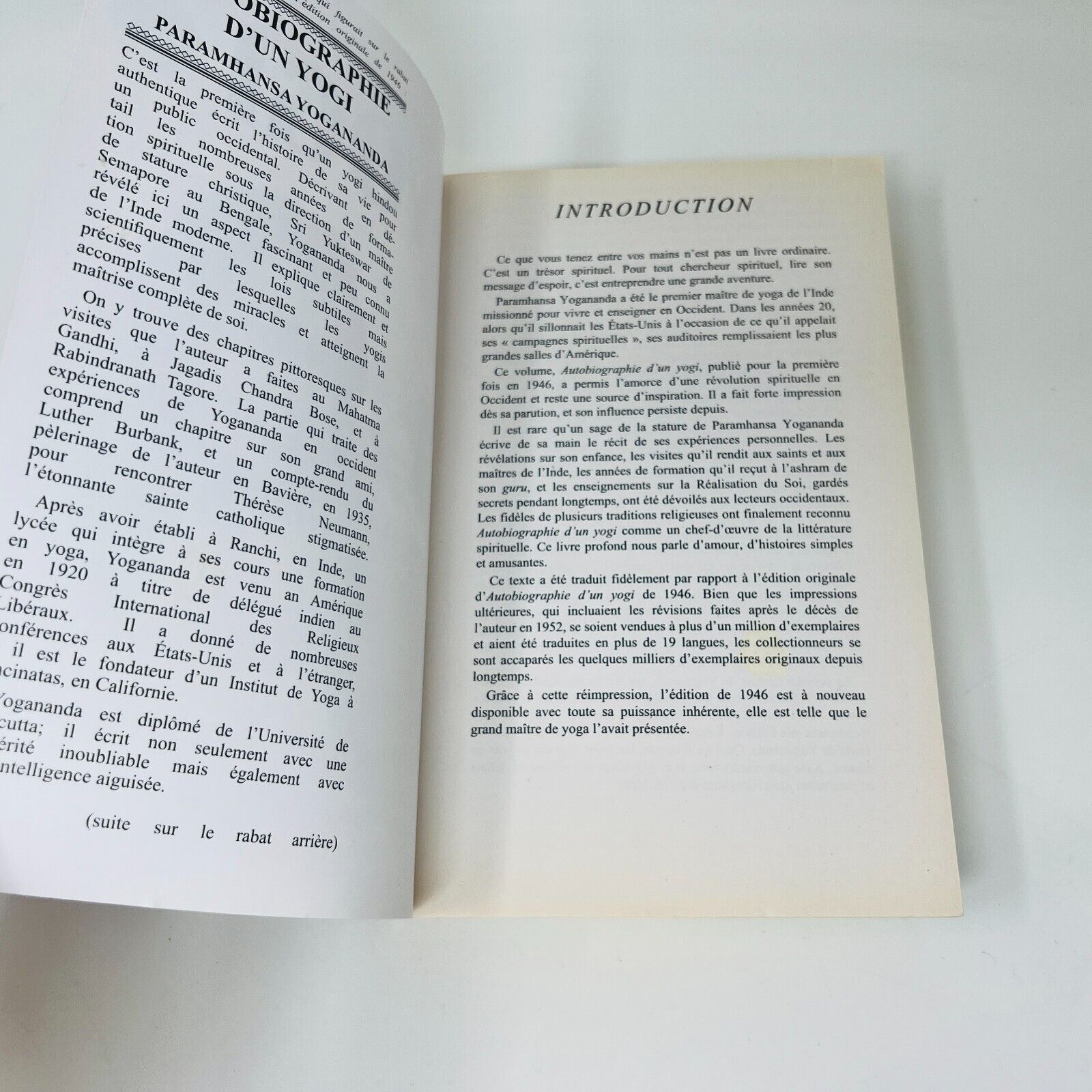 2014 Autobiographie d'un Yogi Paramhansa Yogananda Éditions Kriya Yoga de Babaji