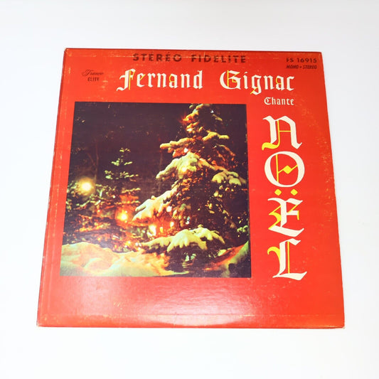 Fernand Gignac Chante Noël Disque LP Petit Papa Noël Blanc Ave Maria FS 16915