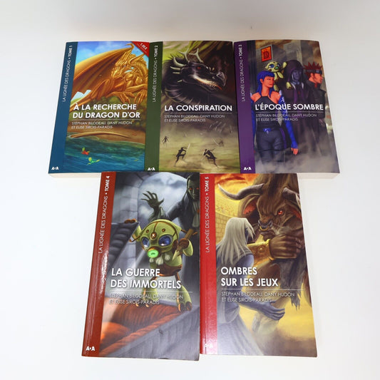 Lot 5 Livres La Lignée des Dragons #1-5 Ada Série Complète Jeunesse Français PB