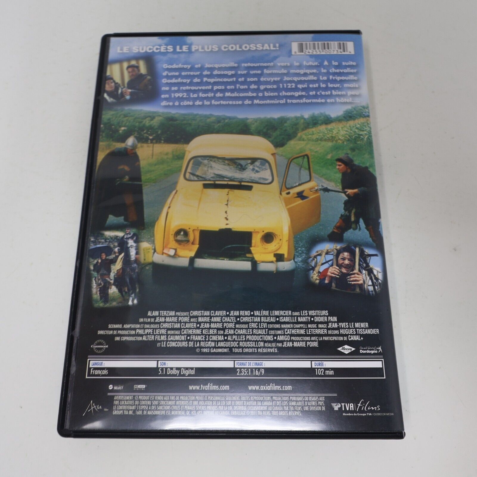 Les Visiteurs DVD NTSC Région 1 Testé Jean Reno/Christian Clavier Voyage Temps
