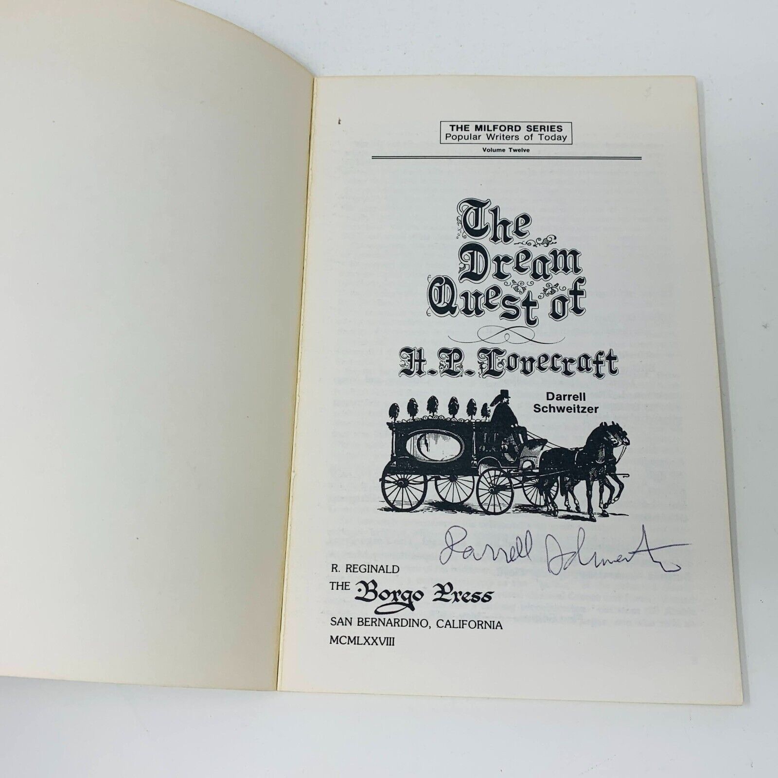 1978 The Dream Quest of H. P. Lovecraft by Darrell Schweitzer Milford Series #12