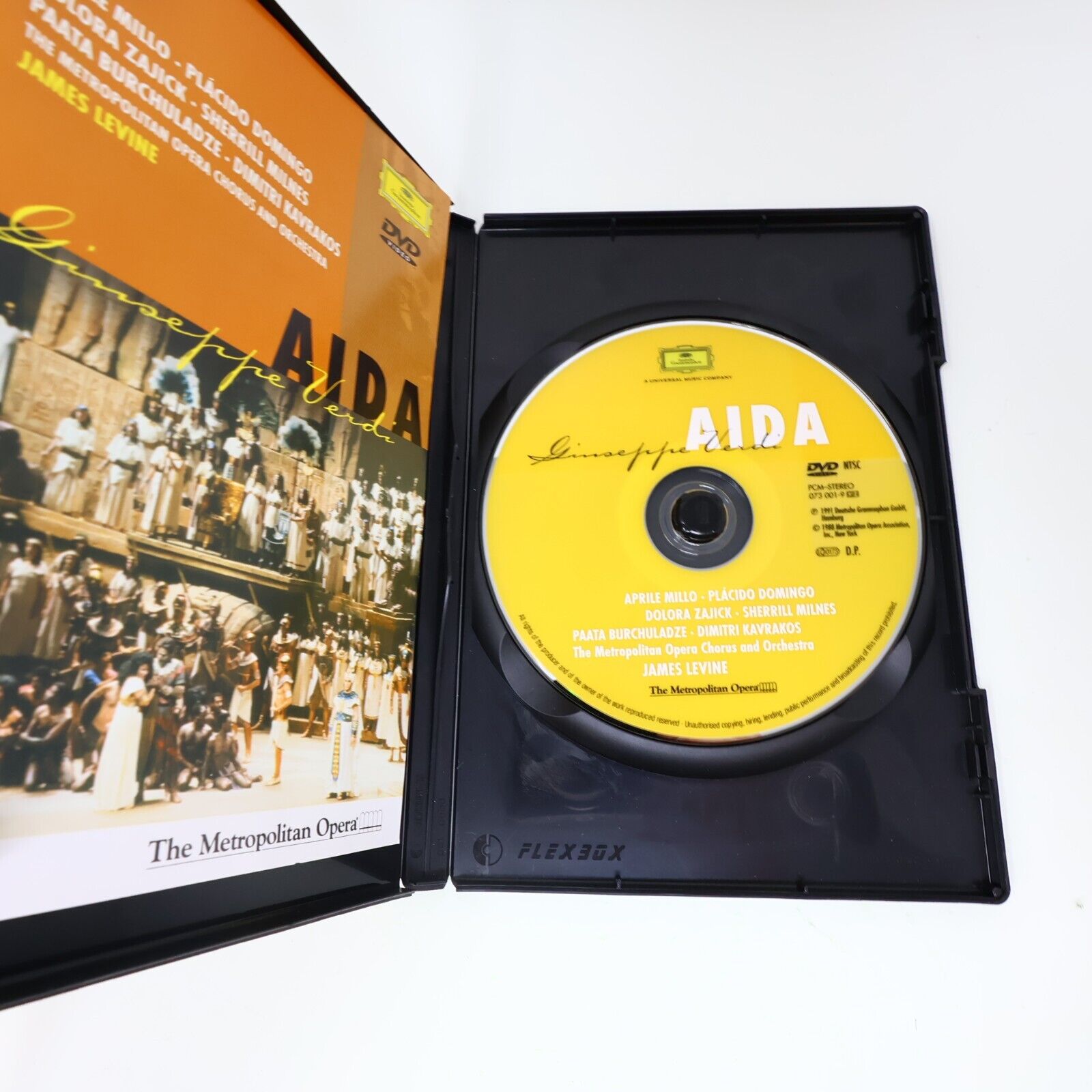 Giuseppe Verdi Aida DVD Metropolitan Opera James Levine Placido Domingo NTSC 4:3