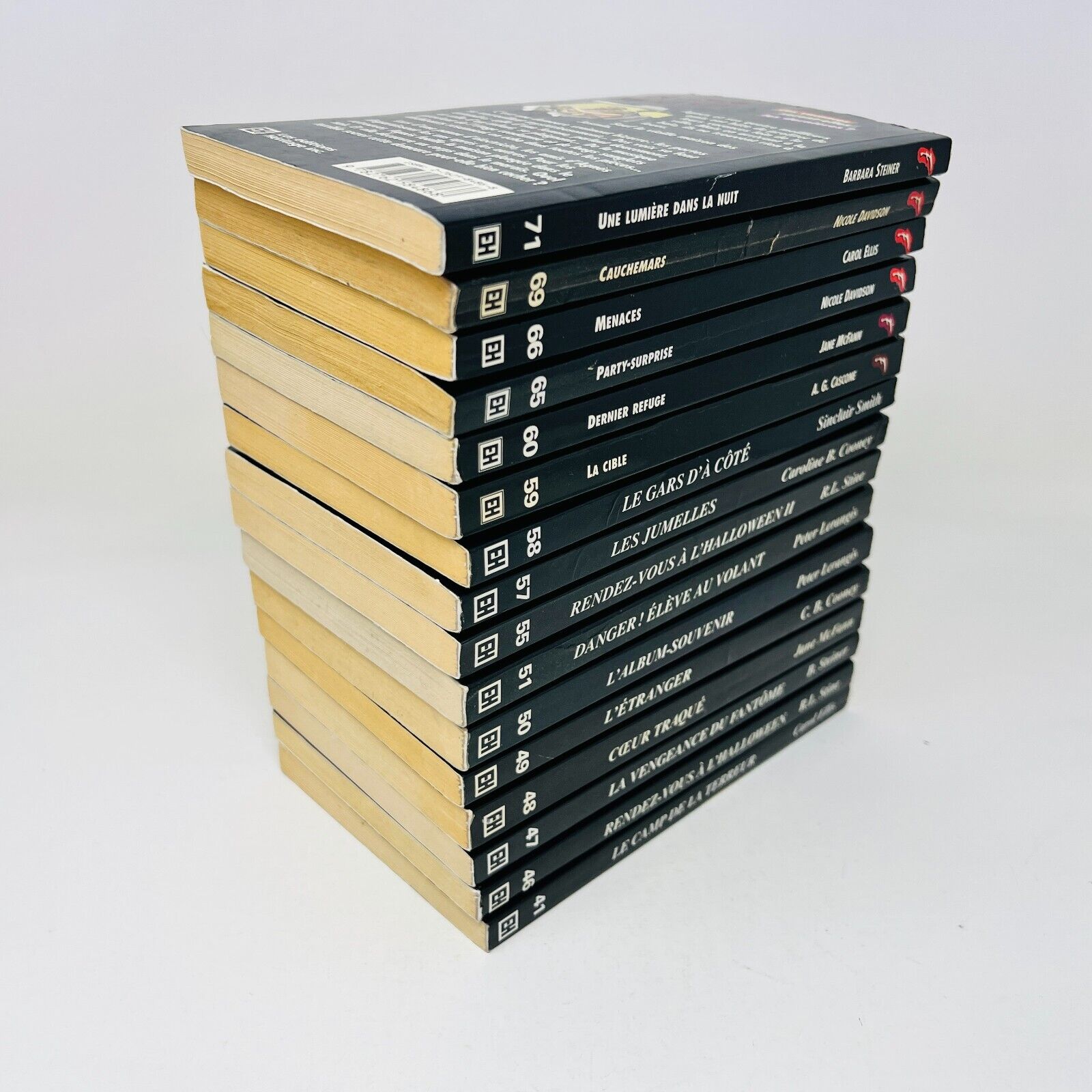 16x Frissons EH Lot Livres Cauchemars/Menaces/La Cible/Jumelles Stine Français