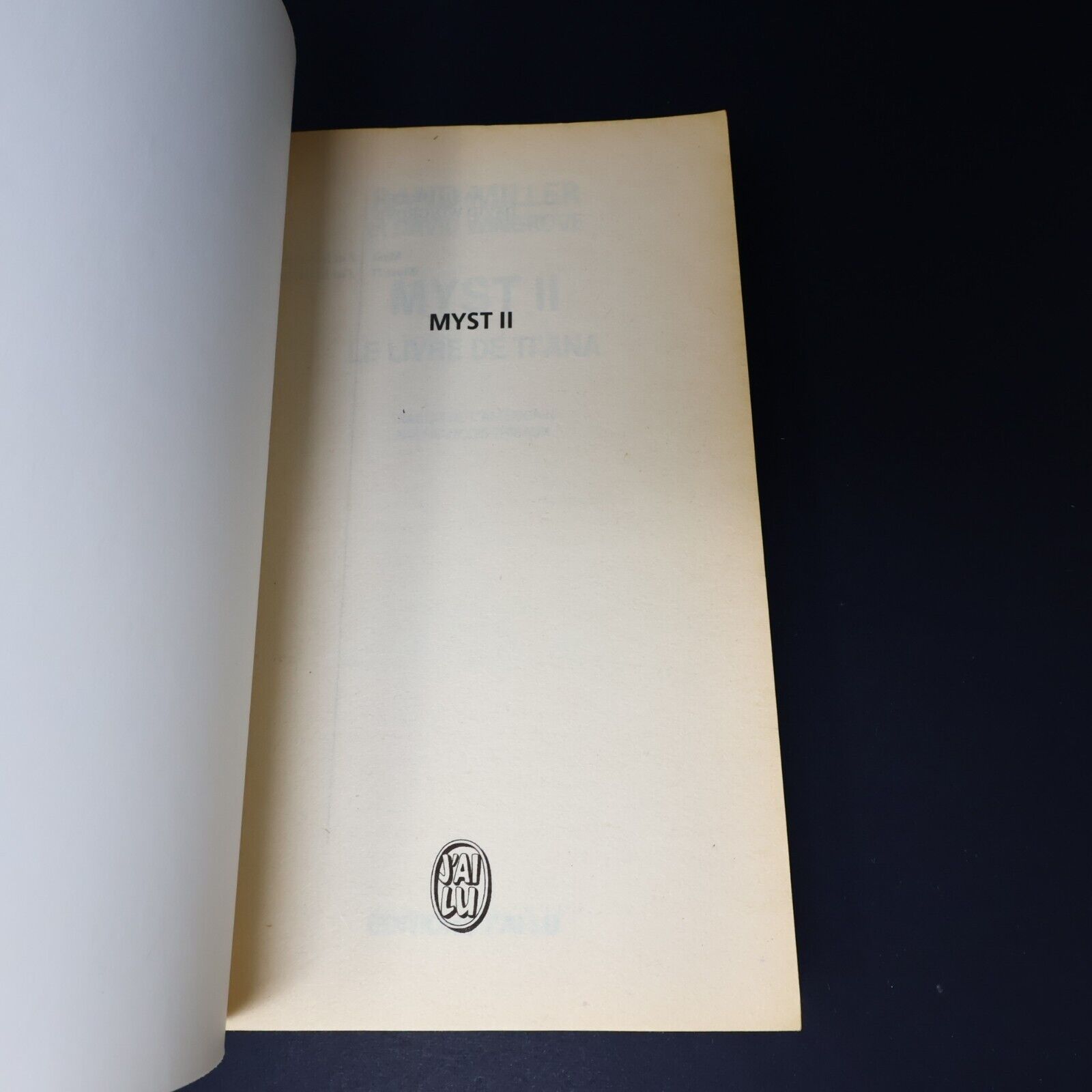 Lot 2 Livres Myst #2-3 Rand Miller J'ai Lu Livre de Ti'Ana Français French PB
