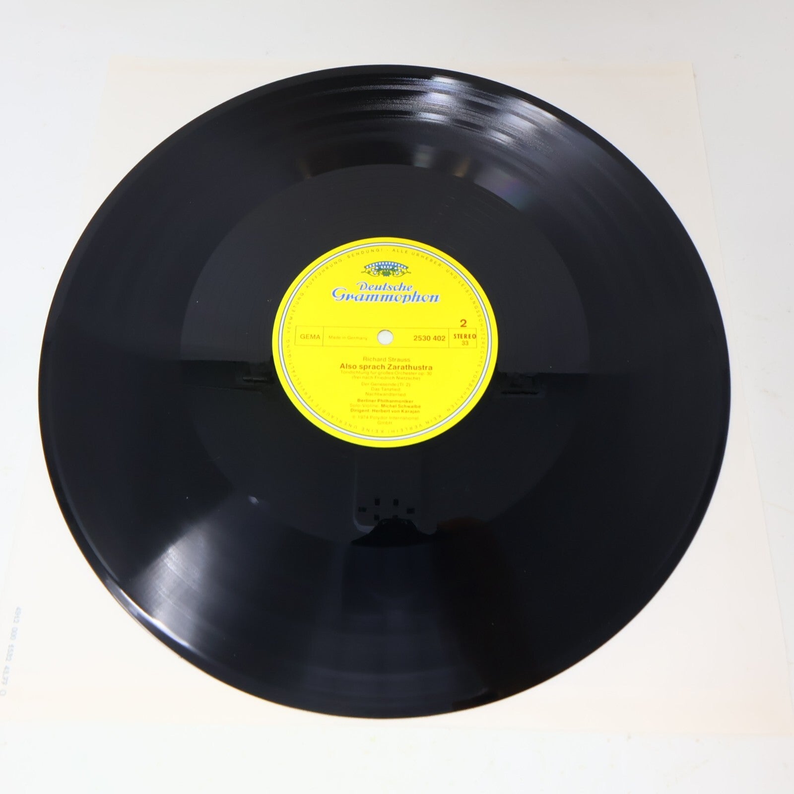 Herbert von Karajan Also Sprach Zarathustra Schwalbé LP Record Vinyl 2530 402