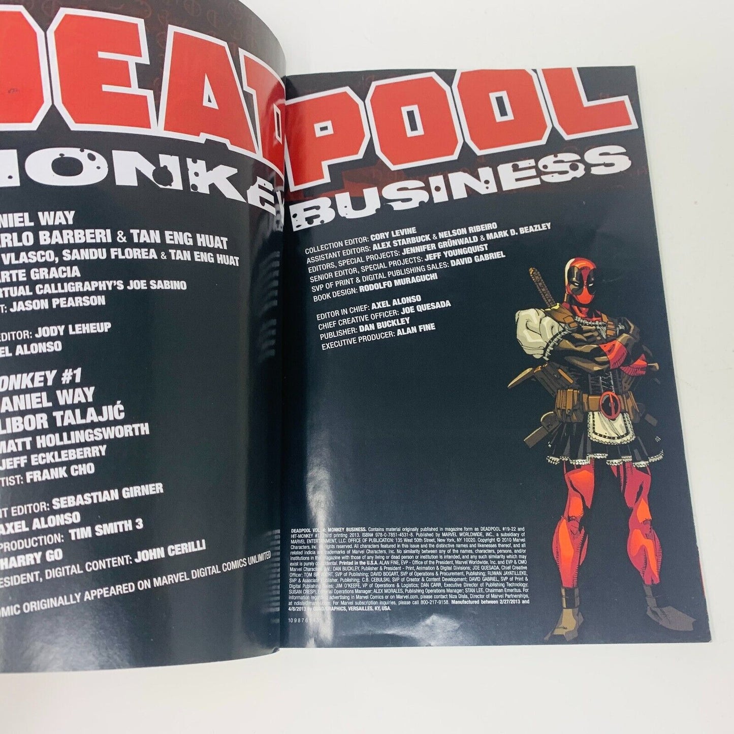 2013 Deadpool Volume 4 Monkey Business PB Comic Daniel Way/Carlo Barberi/Talajic