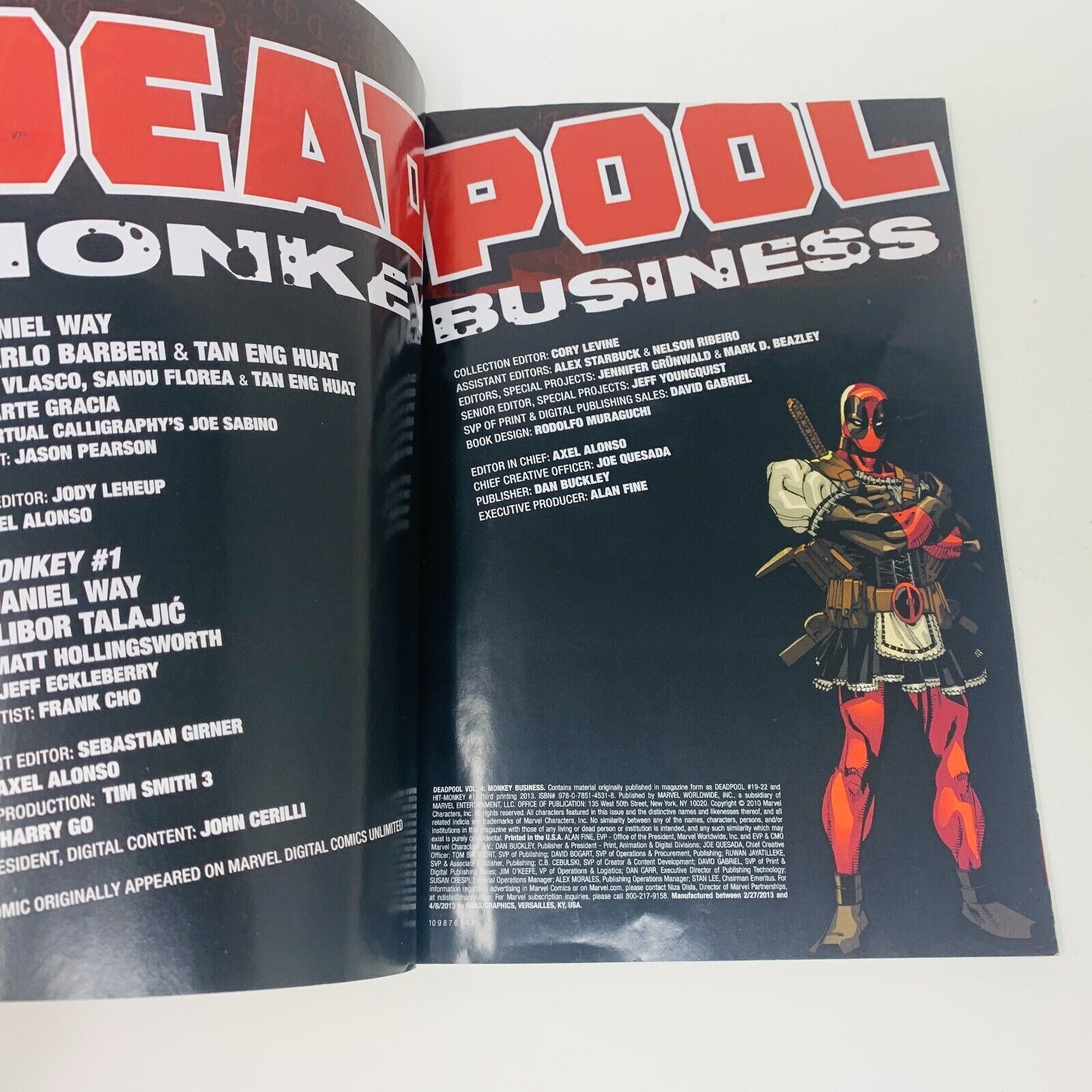 2013 Deadpool Volume 4 Monkey Business PB Comic Daniel Way/Carlo Barberi/Talajic