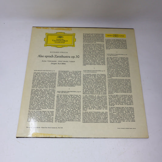 R. Strauss Karl Böhm Also Sprach Zarathustra Op. 30 Berliner LP Record 136 001