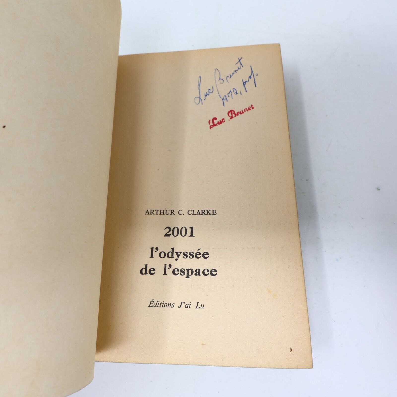 2001 Odysée de l'Espace Arthur C. Clarke 1970 J'ai Lu Français Paperback Livre