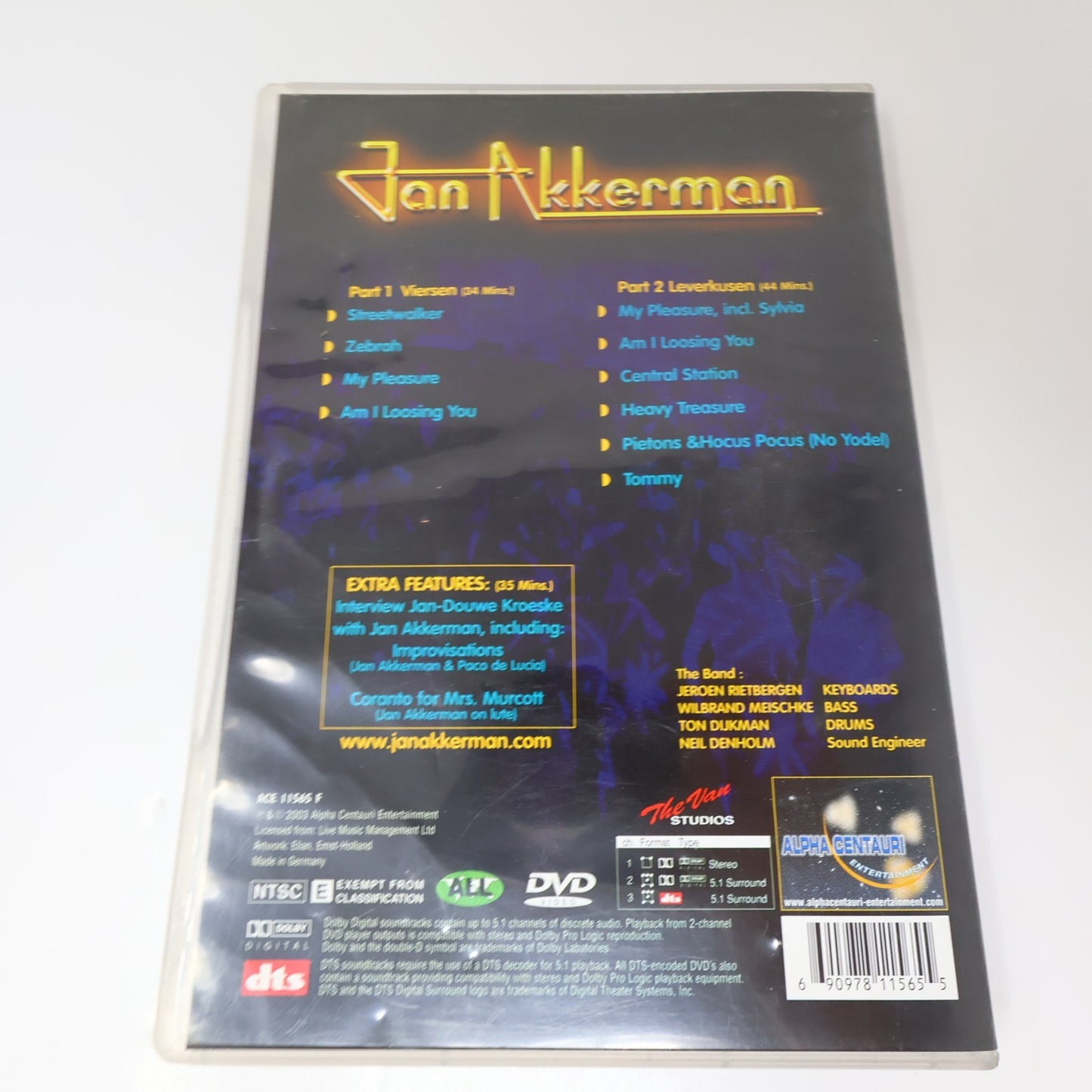 Jan Akkerman Live DVD NTSC Tested Streetwalker/My Pleasure/Tommy/Central Station