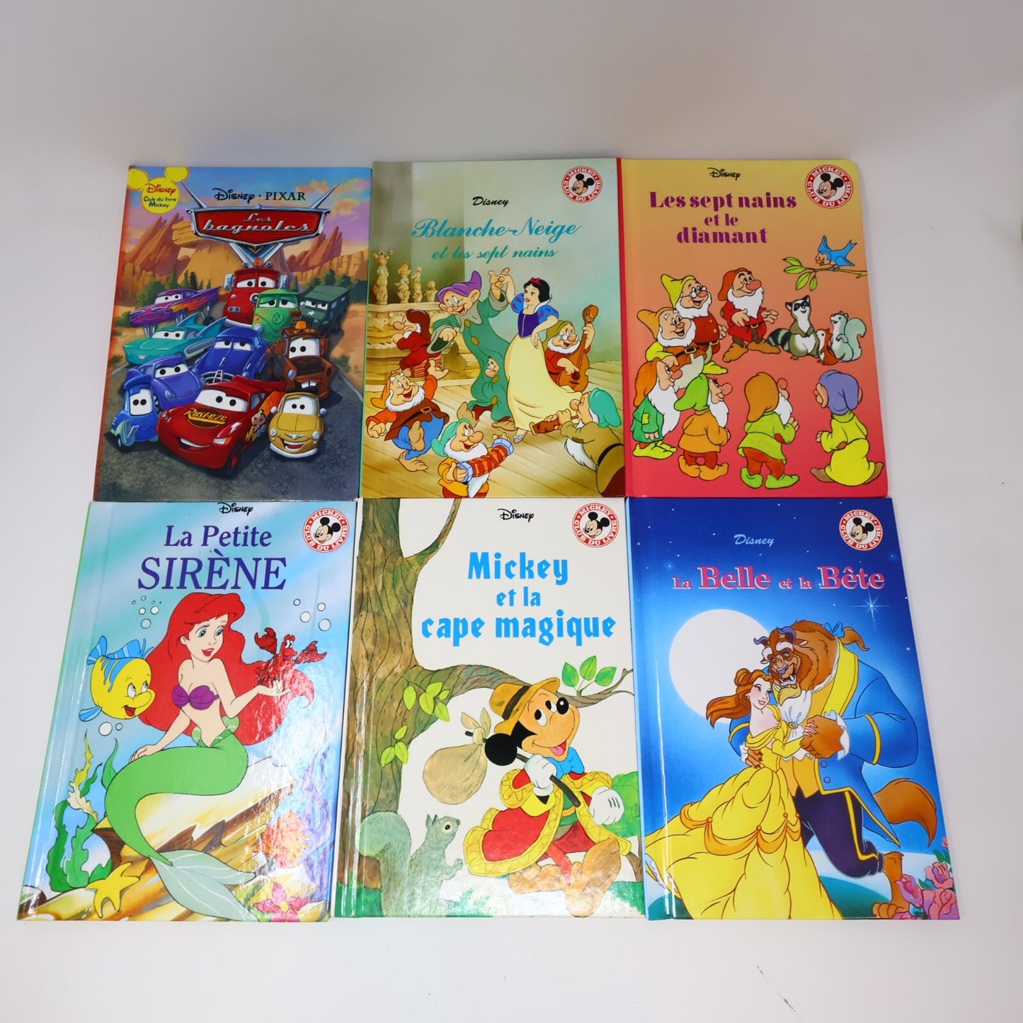 Club du Livre Mickey Lot 13 Livres Disney Cendrillon/Les Bagnoles/Petite Sirène