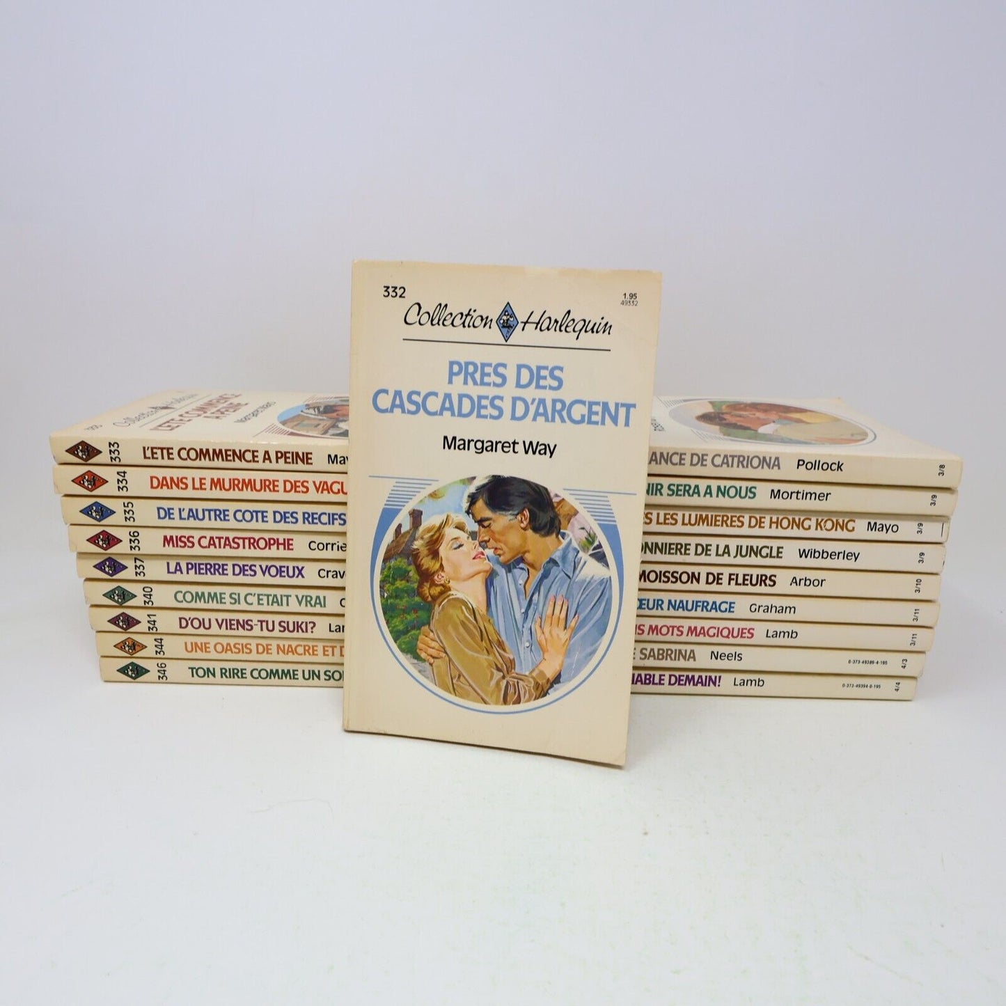 Lot 19 Livres Collection Harlequin Romance Amour Vintage Français French 80s HC