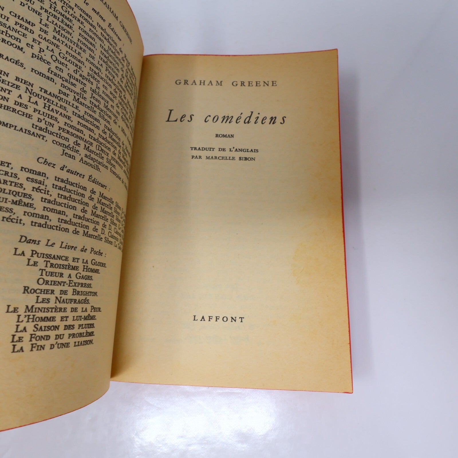 Graham Greene Lot 4 Livres Poche Comédiens/Saison des Pluies Fiction Historique