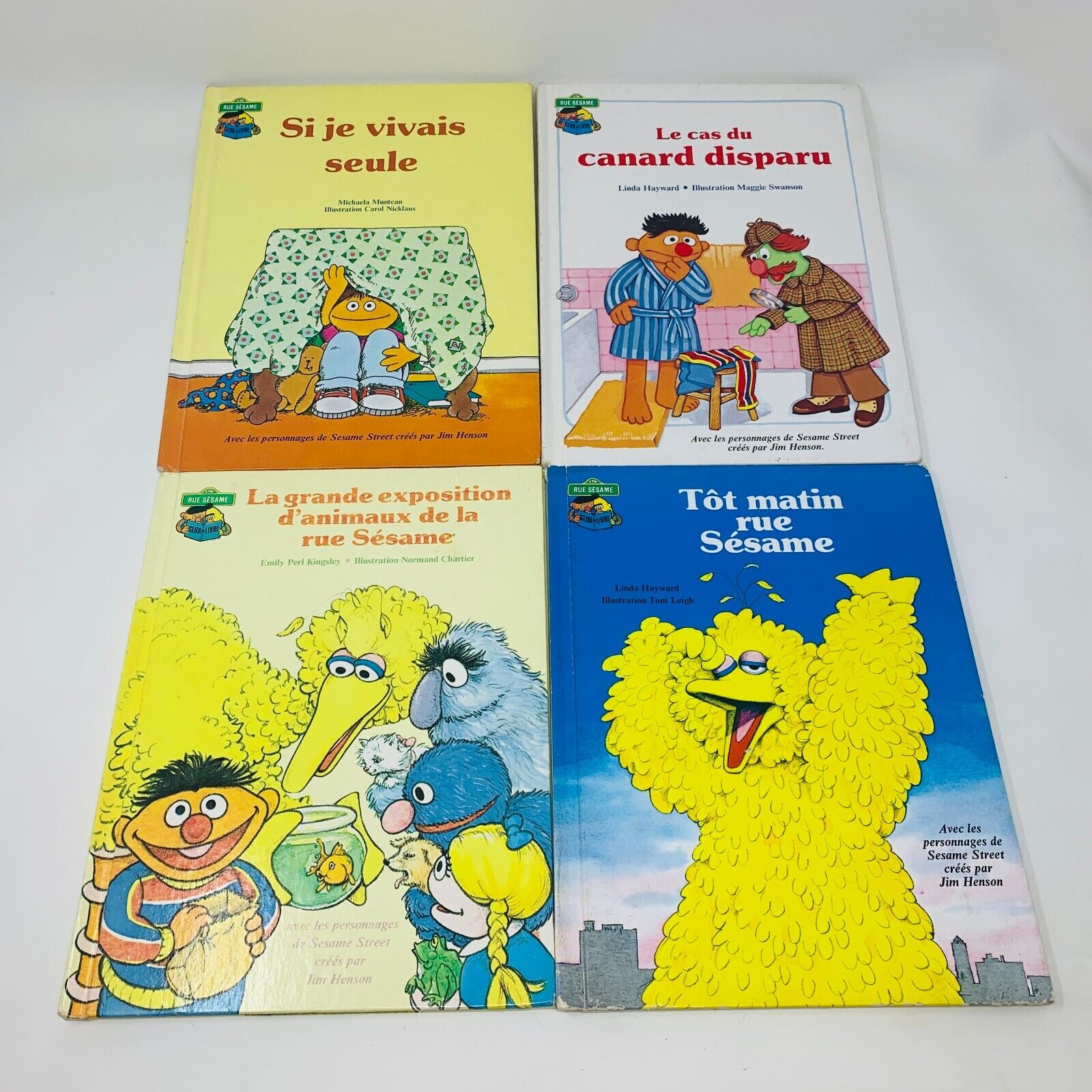 10x Club du Livre Rue Sesame Street Enfants Français French Children Lot 1980s