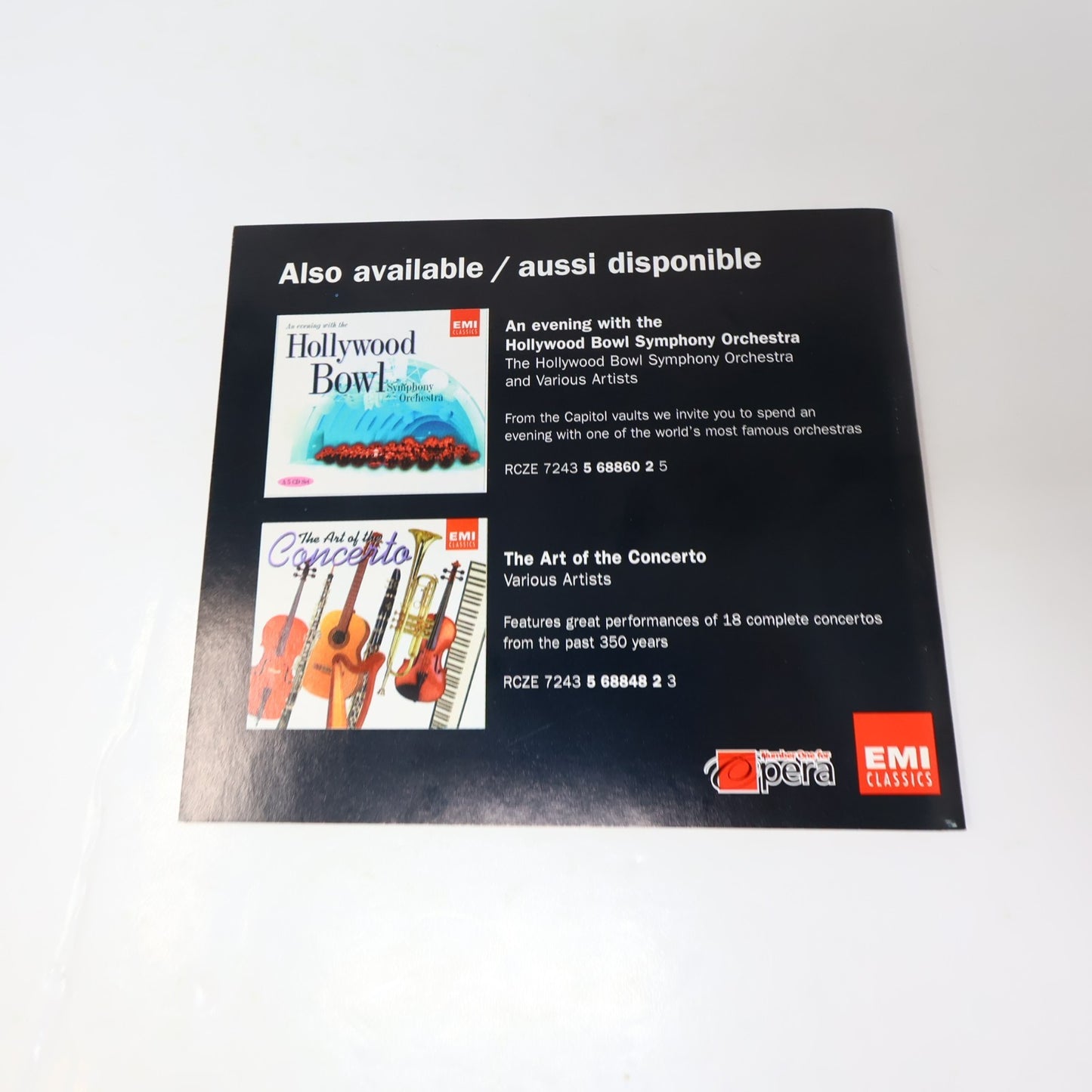A Night At The Opera 5 CD Set Adam/Bellini/Puccini/Smetana/Massenet/Gounod EMI