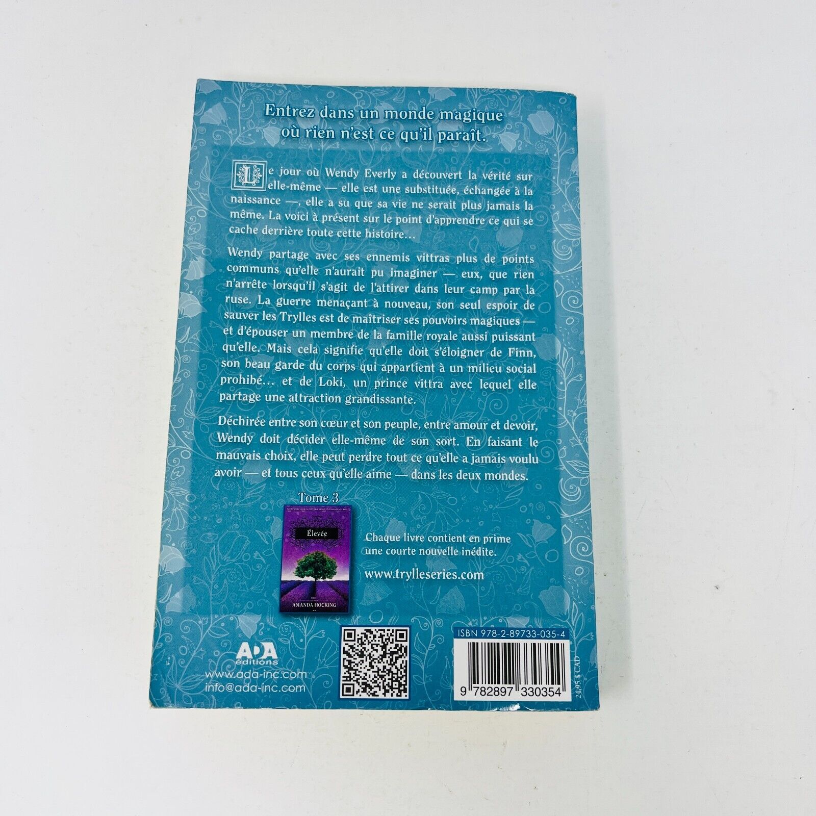 2013 Trylles #2 Déchirée de Amanda Hocking Science-Fiction Dystopie Français ADA