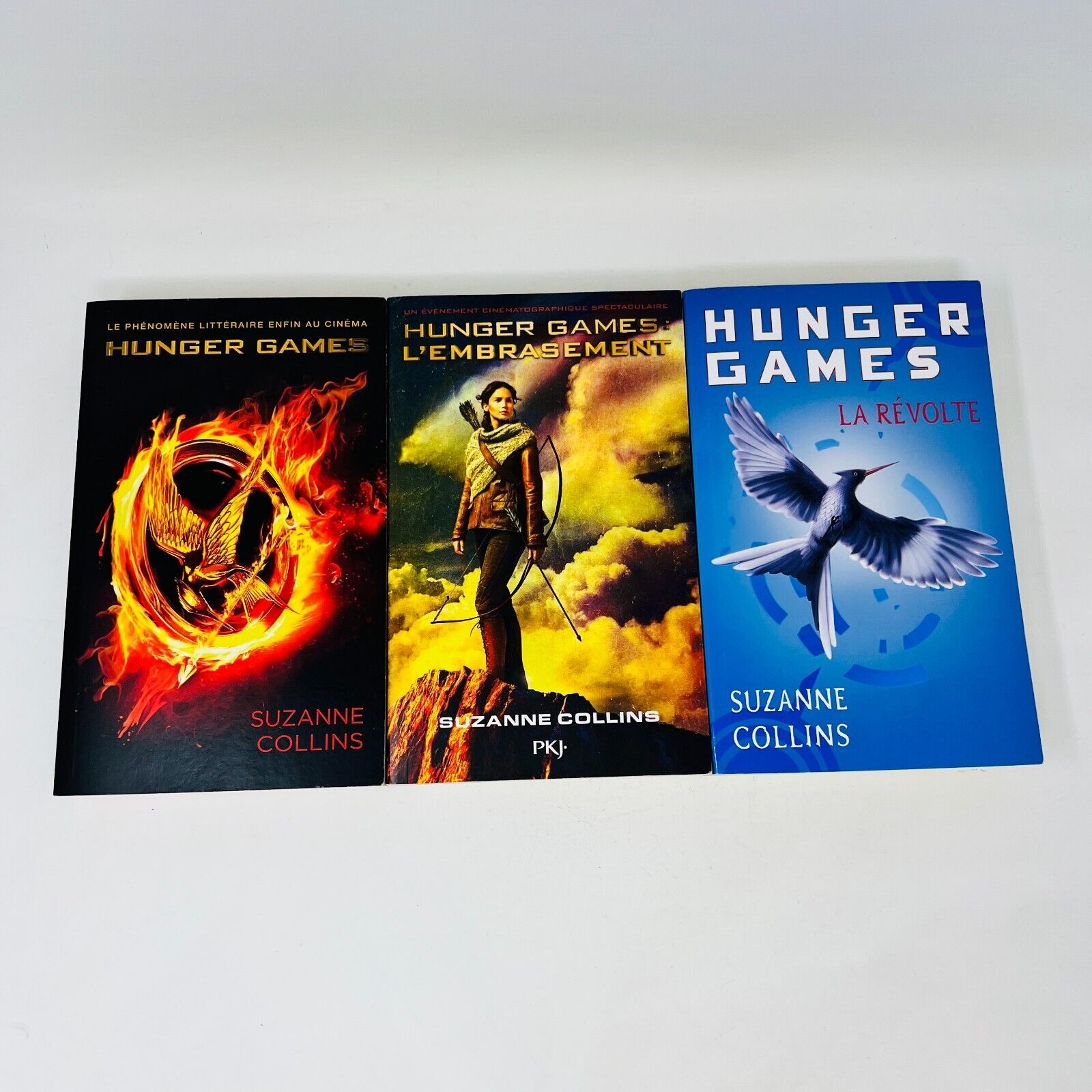 Hunger Games #1-2-3 Lot Set Français/French Suzanne Collins Révolte Embrasement