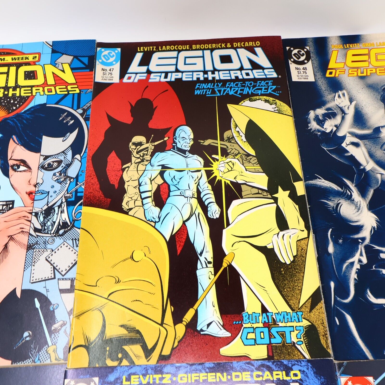 Lot 10 Comics Legion of Super-Heroes #42, 47-48, 51-56, 58 DC Levitz 1980s