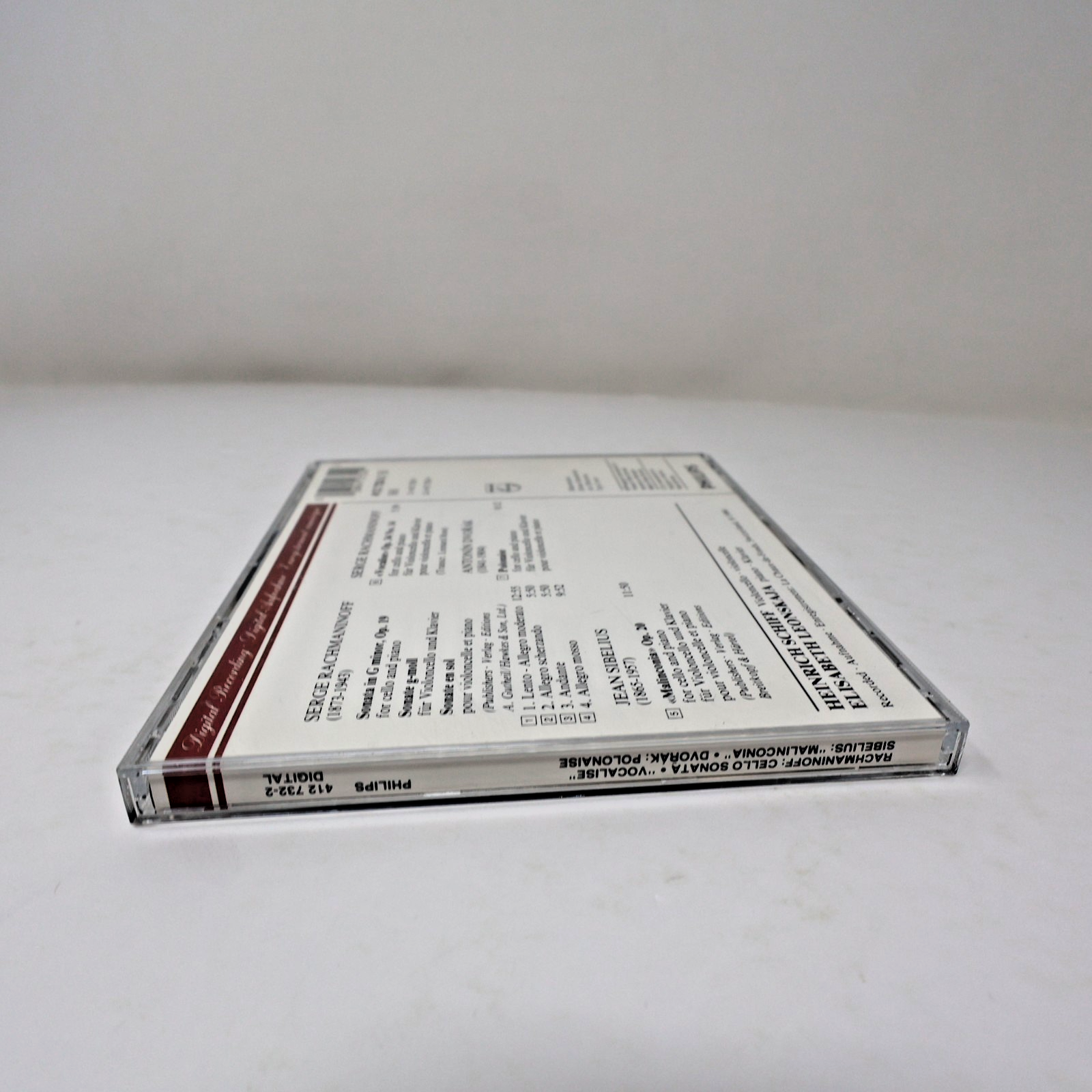Rachmaninoff/Dvořák/Sibelius Cello Sonata/Vocalise CD Heinrich Schiff/Leonskaja