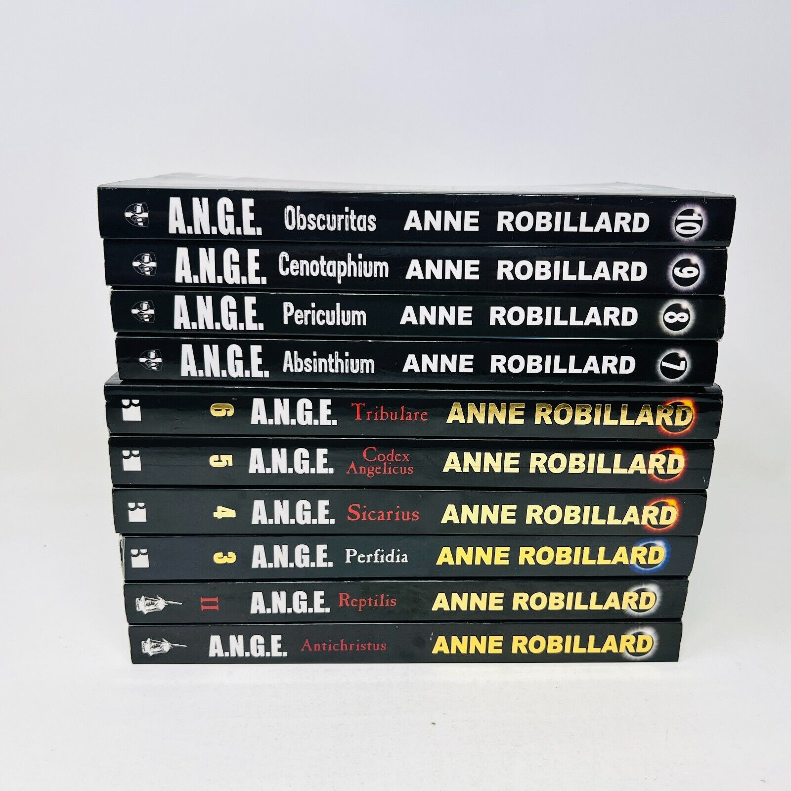 Lot de 10 Livres Ange A.N.G.E #1-10 Anne Robillard Série Complète Antichristus