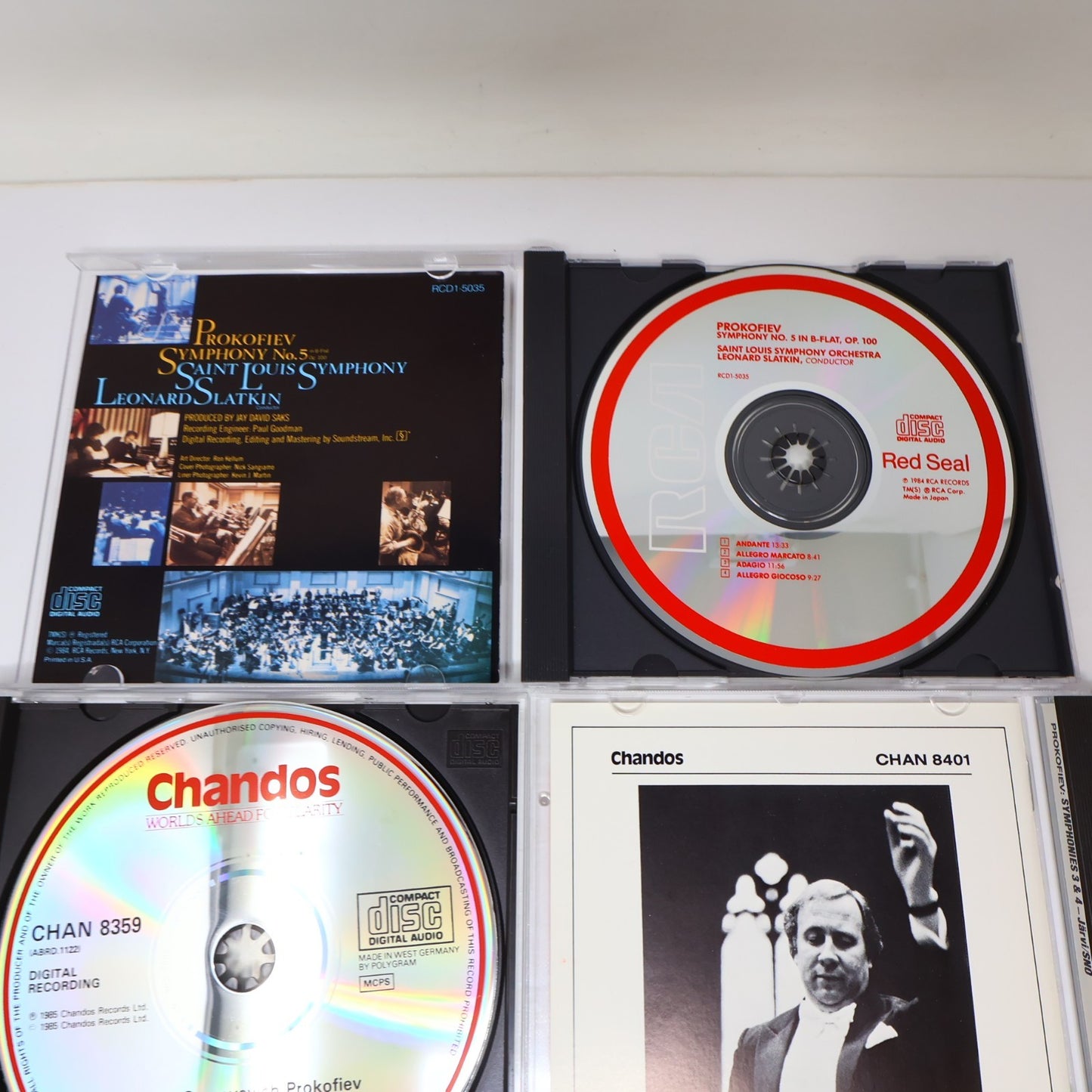 Sergei Prokofiev 9 CDs Lot Symphonies 1 & 5/Romeo & Juliet Excerpts Classical