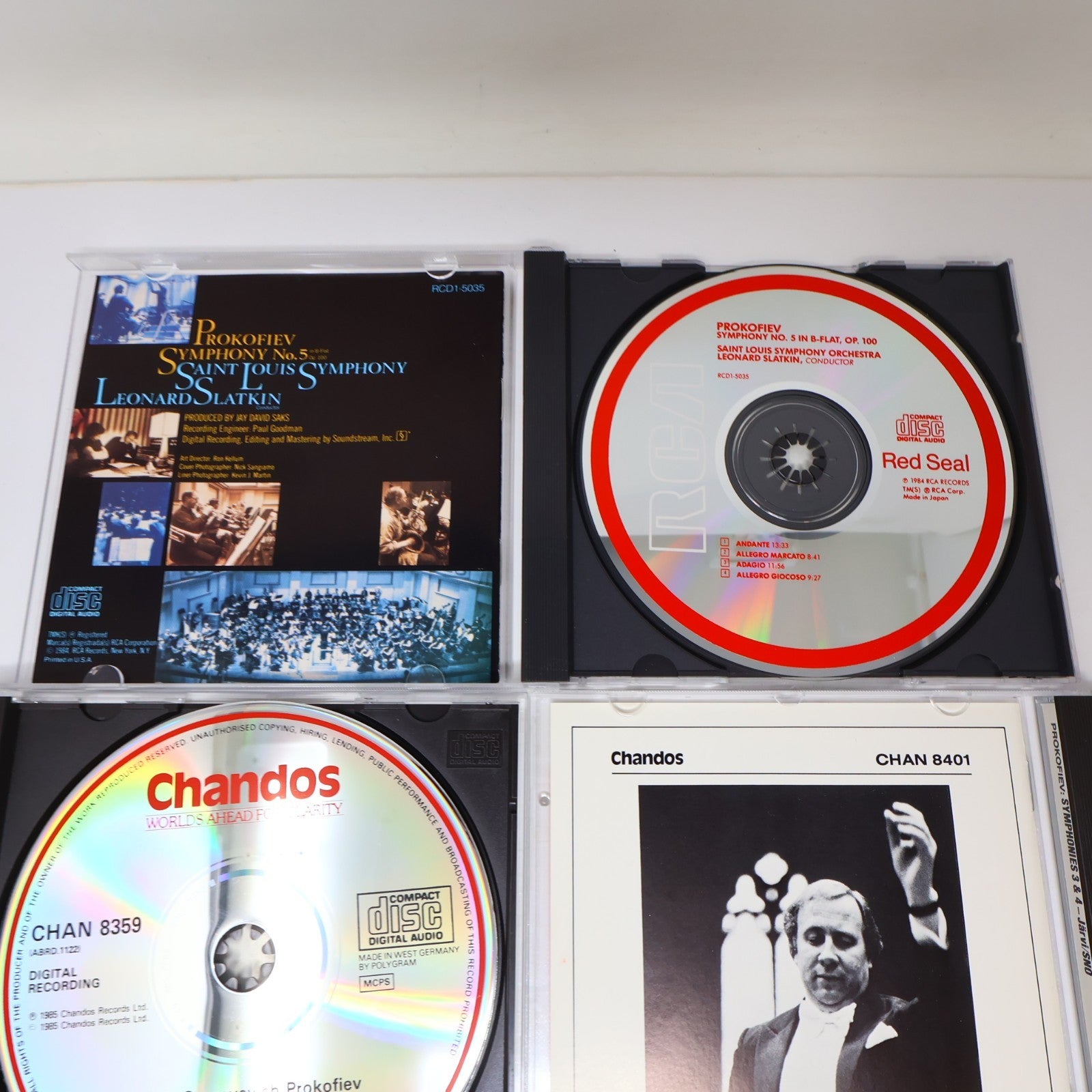 Sergei Prokofiev 9 CDs Lot Symphonies 1 & 5/Romeo & Juliet Excerpts Classical