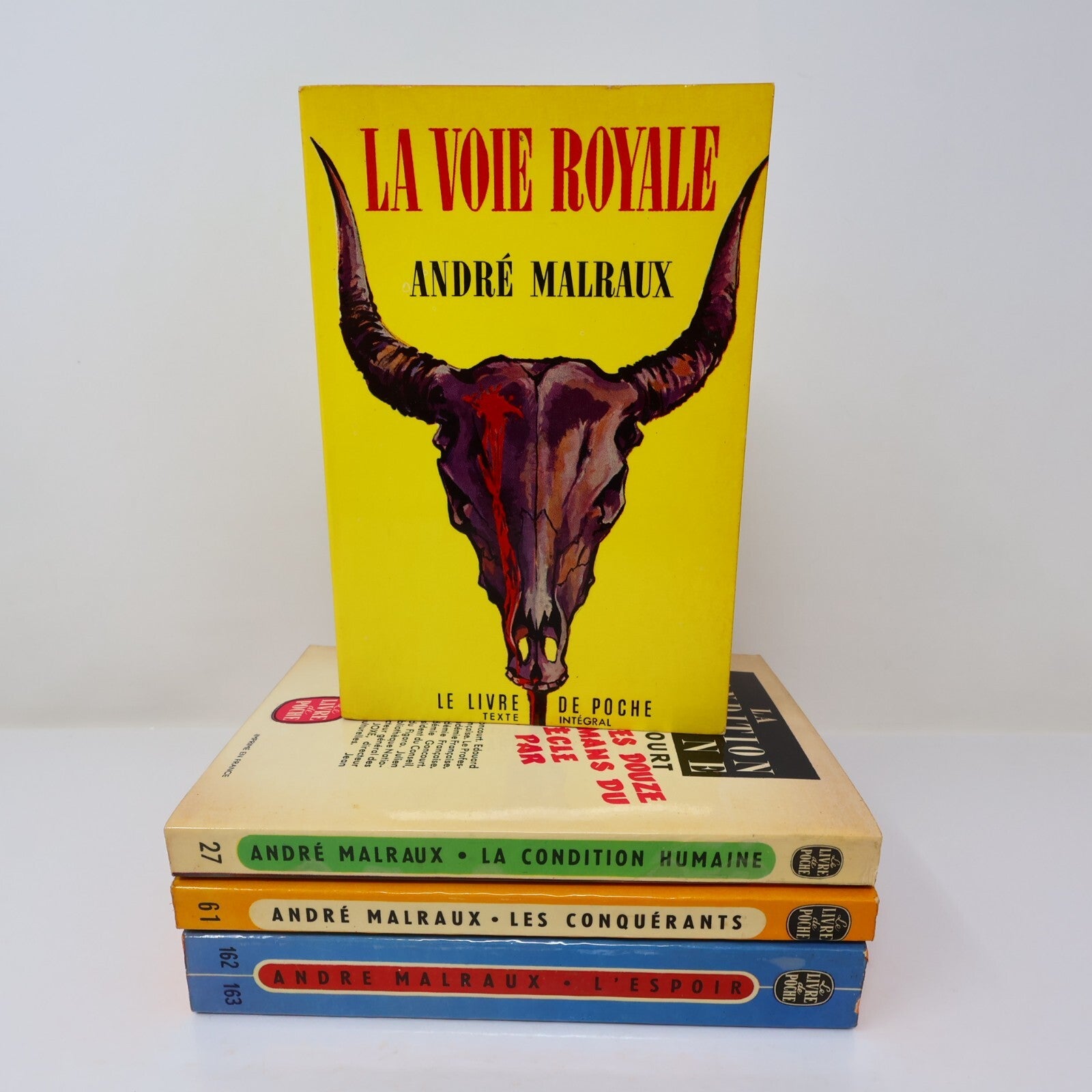 André Malraux Lot 4 Livres Poche Les Conquérants/L'Espoir/Condition Humaine 60s