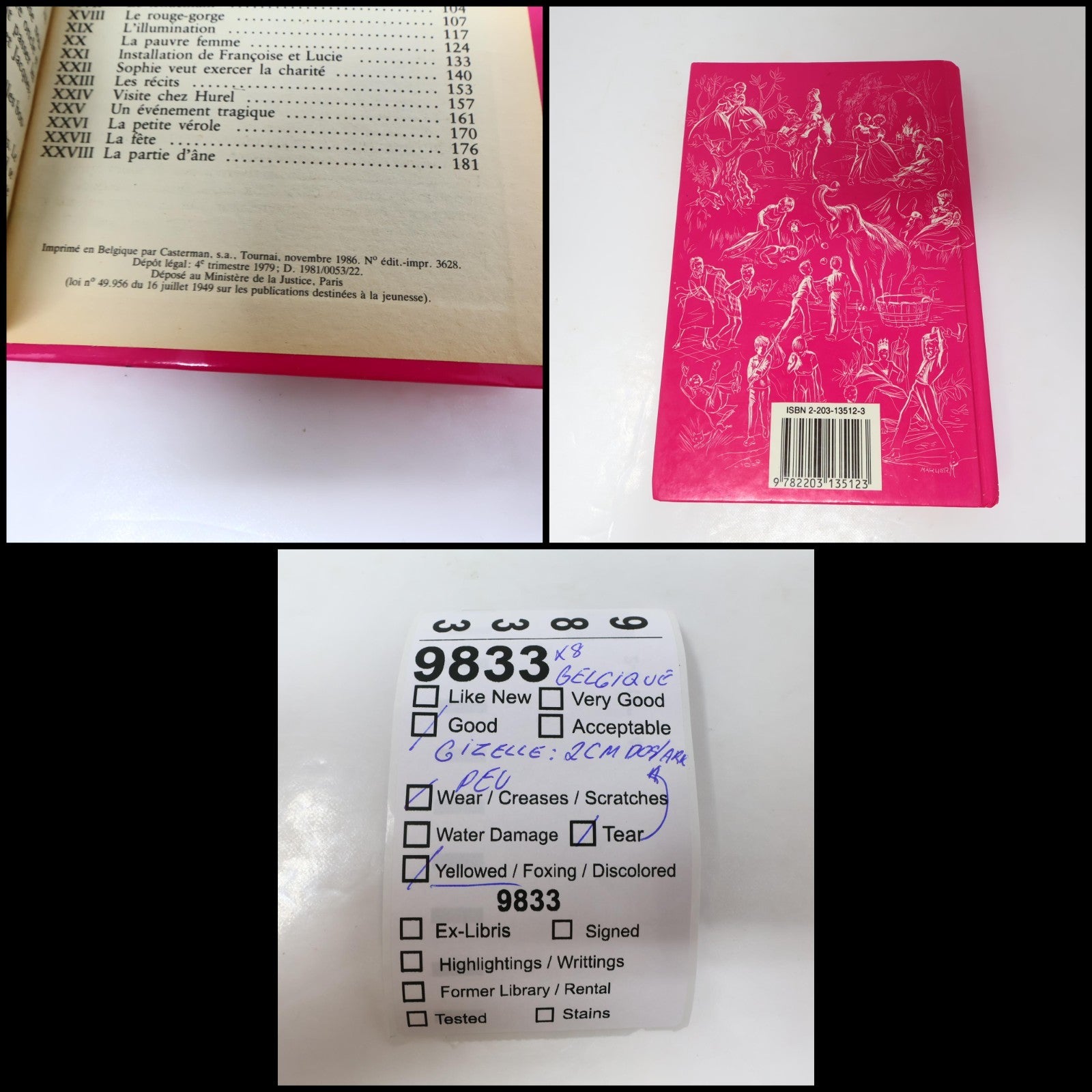 Comtesse de Ségur Lot 8 Livres Casterman Deux Nigauds/Petites Filles Modèles HC