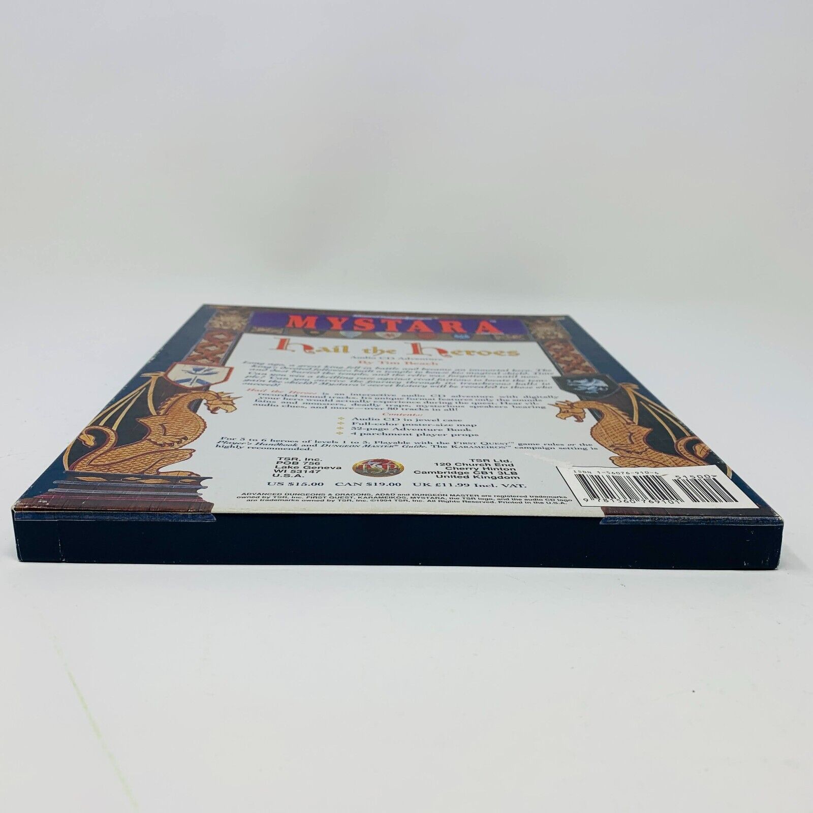 Empty Box Replacement Part for AD&D Mystara Campaign Hail the Heroes 2502 1994
