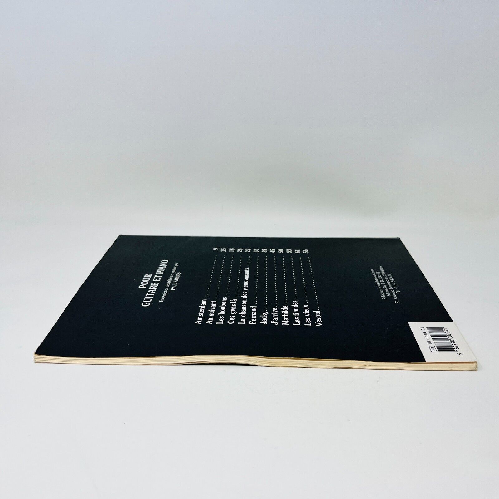1985 Brel Partitions/Songbook Éditions Paul Beusher-Arpège PB French/Français