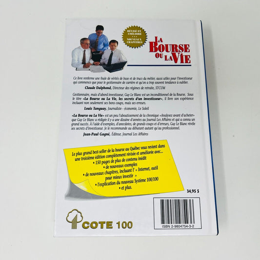 1999 La Bourse ou la Vie Secrets Investisseur 3e Ed Guy Le Blanc/Bernard Mooney