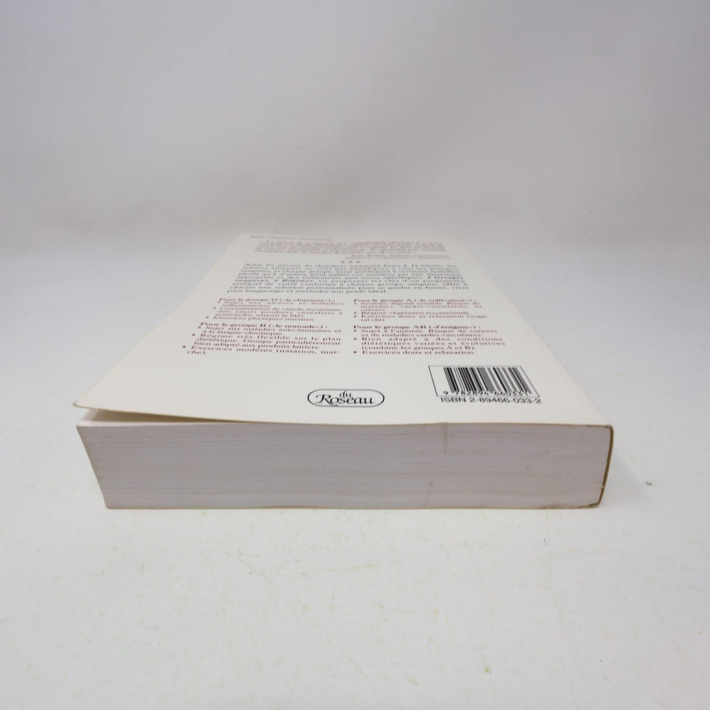 1999 4 Groupes Sanguins 4 Régimes Peter d'Adamo du Roseau Alimentation Nutrition