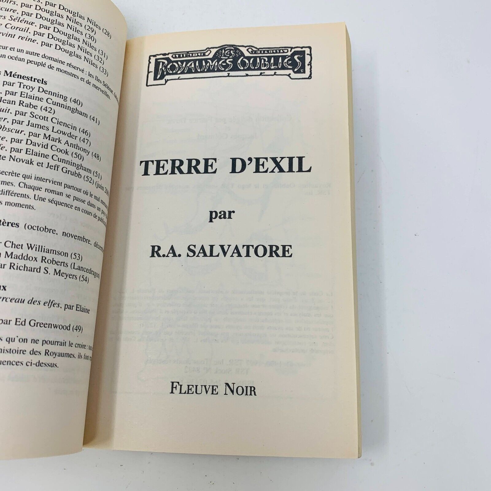 La Trilogie de l'Elfe Noir Royaumes Oubliés #4-6 Série Complète Fleuve Noir Lot