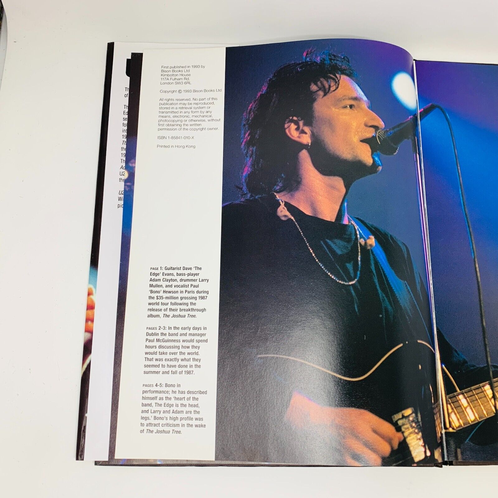 1993 U2 Bison Books Hardcover DJ Jackie Shirley Band Group Show Pictures Story