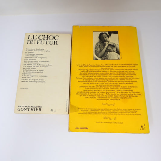 Alvin Toffler Lot 2 Livres Le Choc du Futur/La 3Ème Vague Société Histoire PB
