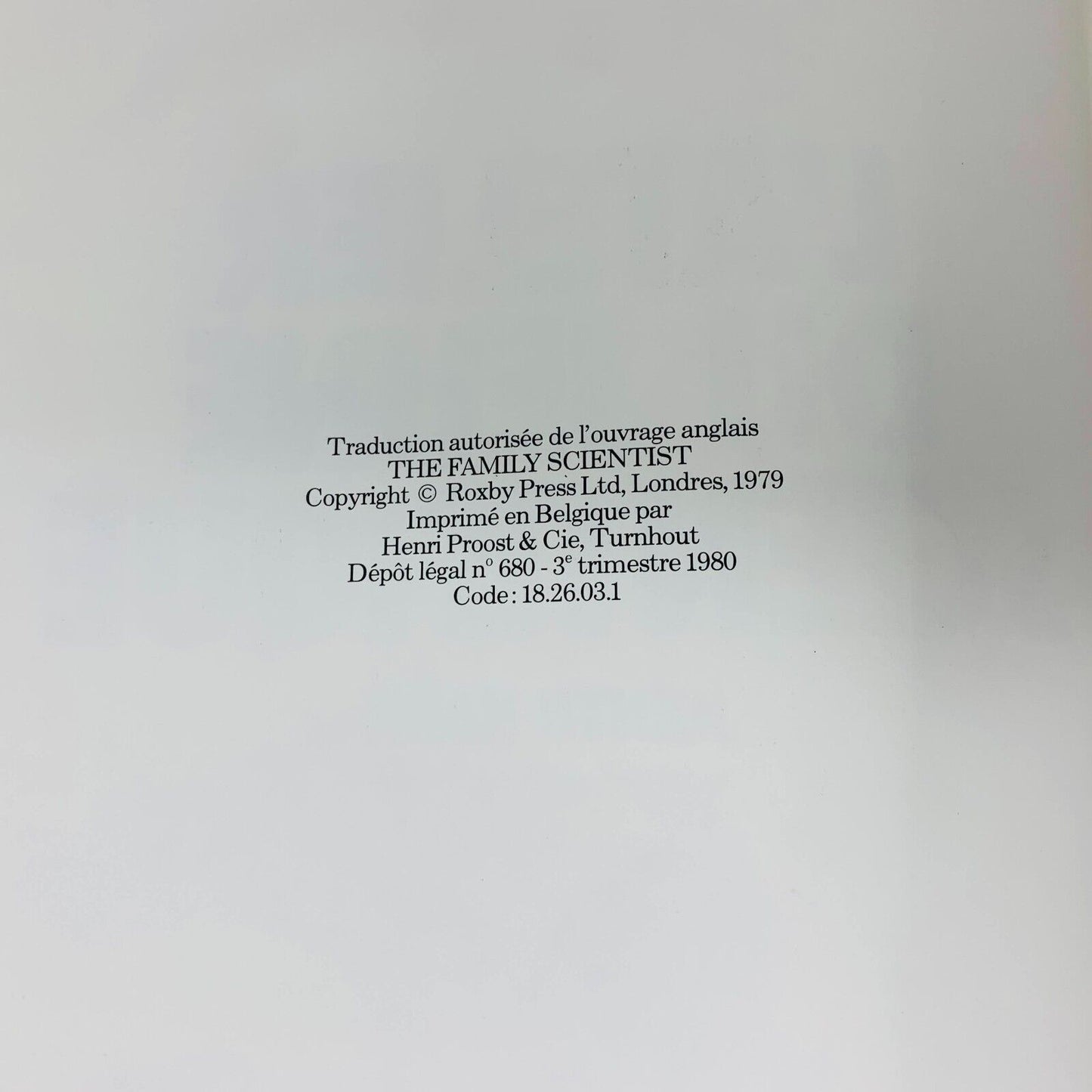 1980 L'Atelier du Jeune Scientifique en Français Family Scientist French HC 80s