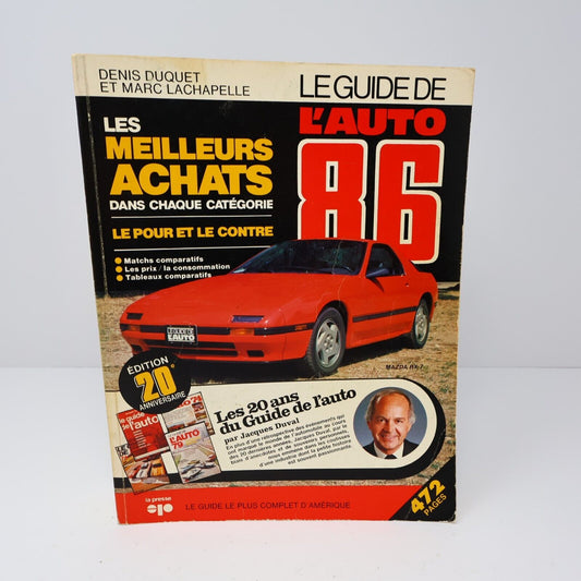 1985 Le Guide de l'Auto 86 1986 Duquet/Lachapelle/Duval Transports La Presse PB