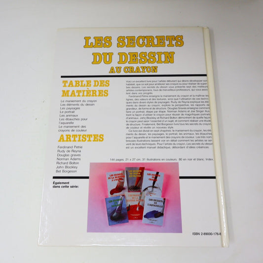 1987 Les Secrets du Dessin au Crayon de David Lewis Dessiner Broquet Français HC