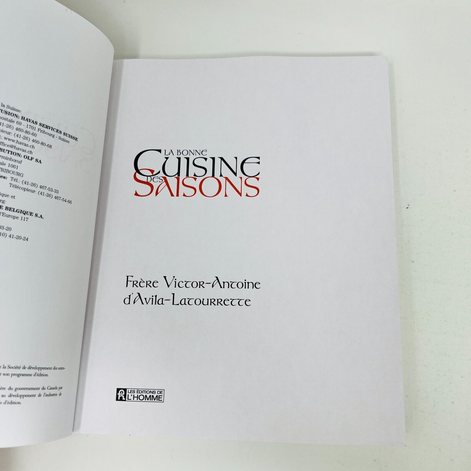 4x La Cuisine du Monastère de d'Avila-Latourrette Lot Livres Recettes Français