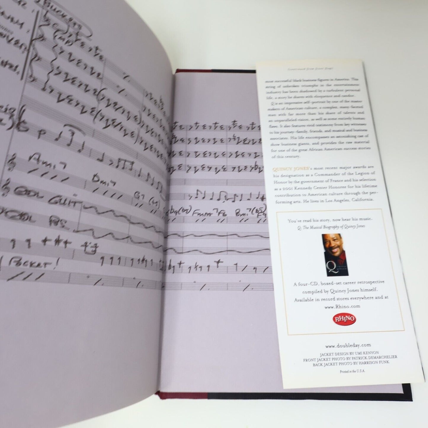 2001 Q the Autobiography of Quincy Jones Music 1st Edition Random House Book HC