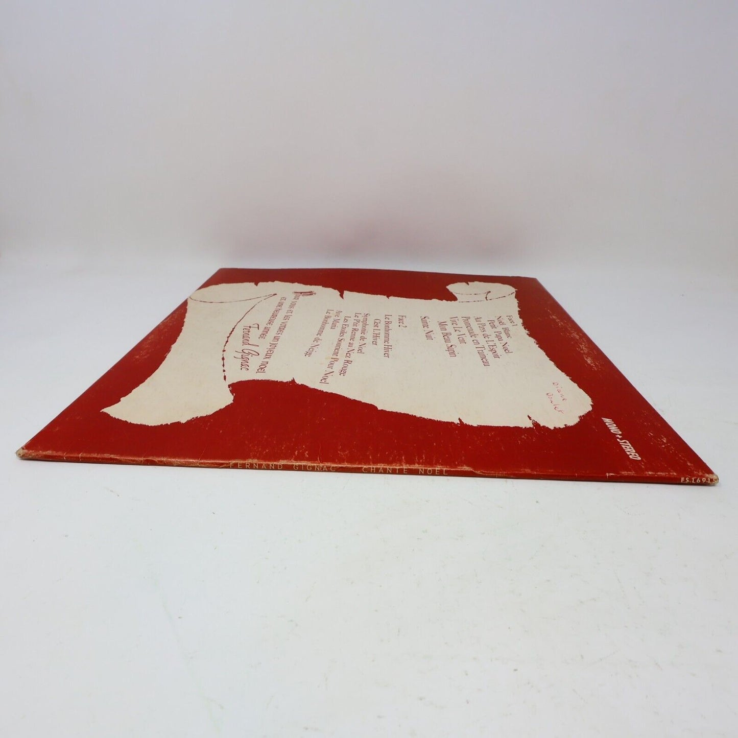 Fernand Gignac Chante Noël Disque LP Petit Papa Noël Blanc Ave Maria FS 16915