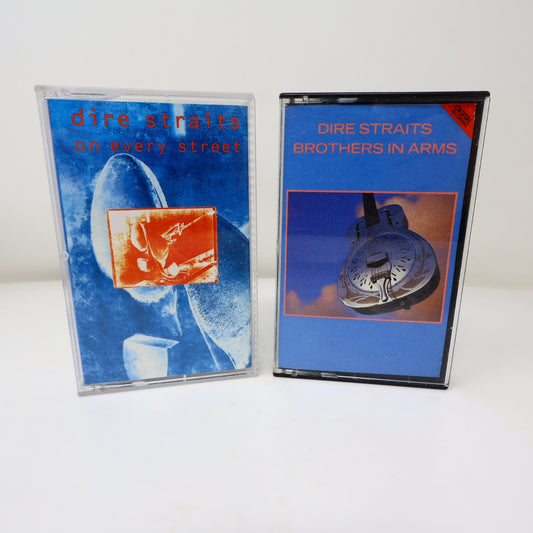 Dire Straits 2 Cassettes Lot On Every Street/Brothers in Arms Money for Nothing