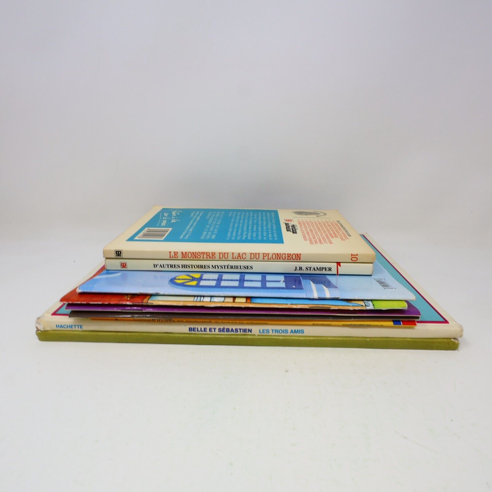Lot 10 Livres Enfants Vintage Goldorak Belle et Sébastien Richard Scarry French